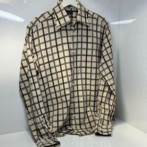 Checkered Button-Up Shirt